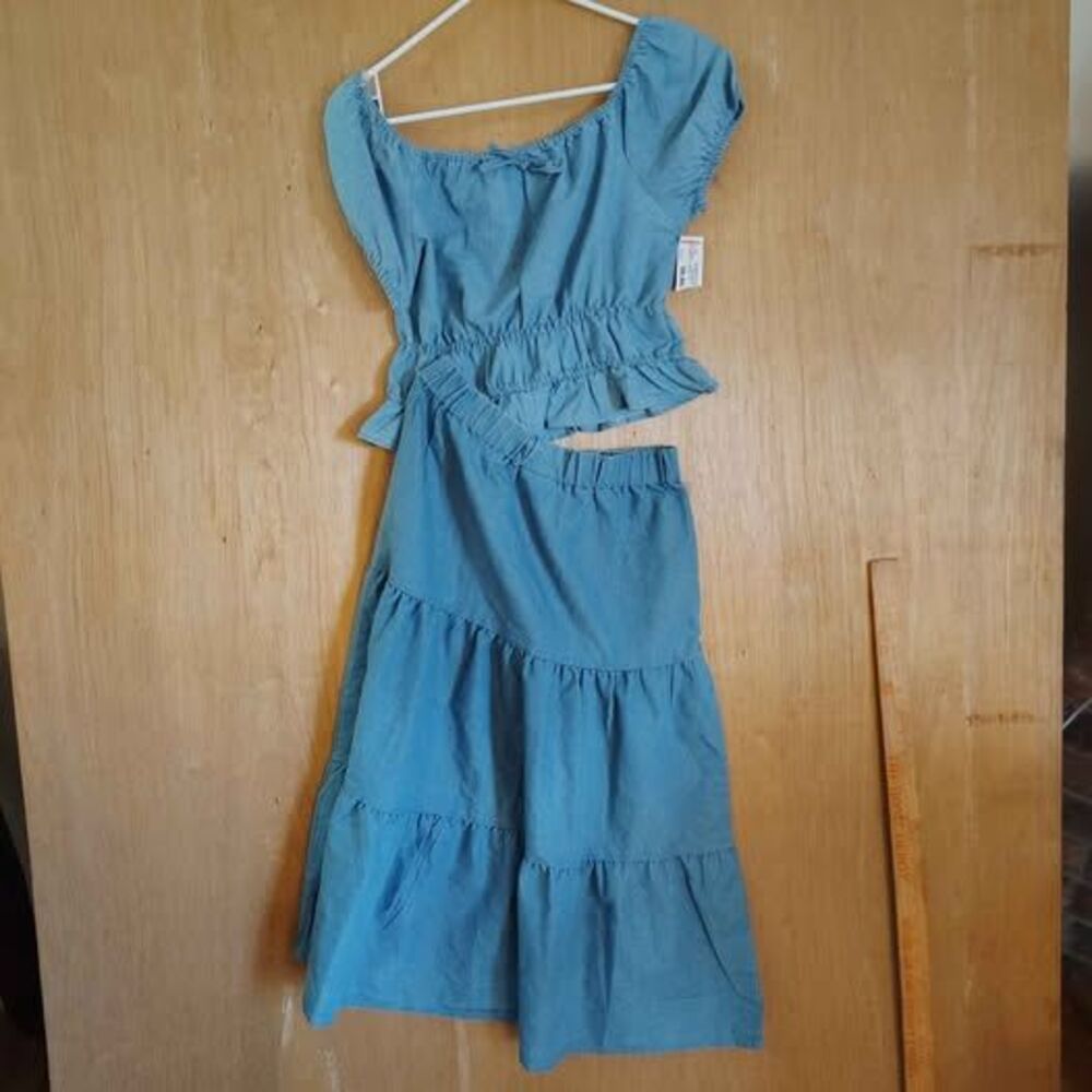 Wallflower Girl Skirt and Smock Top Set, Size L (14/16)